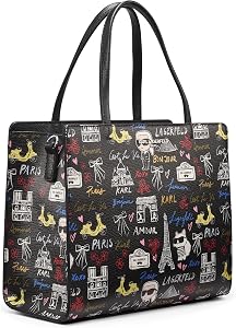 Amazon.com: KARL LAGERFELD Paris Maybelle Satchel in Paris, Black